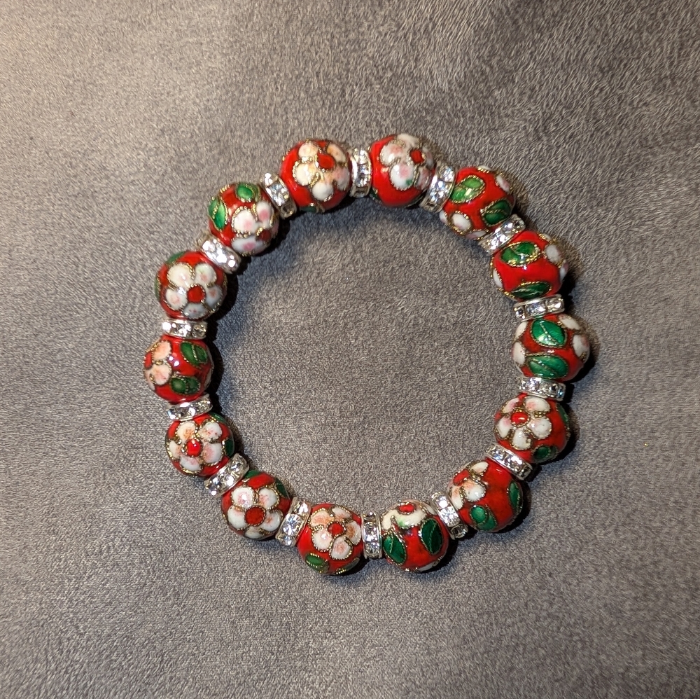 Cloisonne Beaded Bracelet - Picture 6 of 12